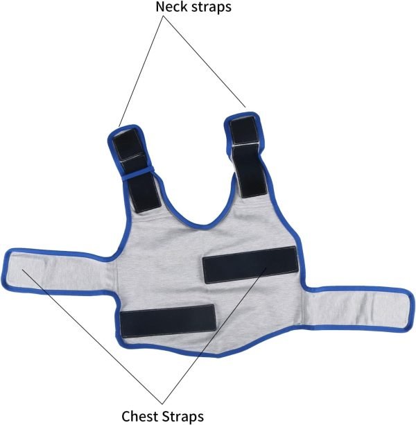 Dog Anxiety Vest, Comfort Dog Anxiety Relief Coat, Breathable Dog Calming Vest for Thunderstorm, Travel, Fireworks, Vet Visits (M,Light Grey)