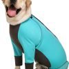 Dog Jumpsuit for Medium Large Dogs，4 Legged Recovery Dog Onesie Large Size Dog,Waterproof Blue Zip Up Dog Clothes,Big Dog Pajamas Pjs Gifts Girl Boy,Full Belly (Blue, 36)