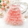 Dog Wedding Dresses for Small Dogs Lolita Clothes Princess Skirt Cat Costume Lace Star Pet Girl Cute Coat Outfits Summer Costumes (S,Pink)