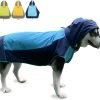 Dog Raincoat,Dog Waterproof Jacket,Reflective Dog Jacket with Hoodie,Lightweight Dog Poncho Slicker,Dog Rain Coat for Medium Large Dogs (Green, X-Large)