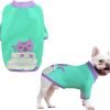 Dog T-Shirts 100% Cotton Soft Puppy Clothes Cute Prints Dogs Pocket Shirt for Small Dogs (Small PinkCat)