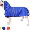 Dog Raincoat with Adjustable Belly Strap and Leash Hole - Hoodie with Reflective Strip - Waterproof Slicker Lightweight Breathable Rain Poncho Jacket for Medium Large Dogs - Easy to Wear, Yellow 5XL