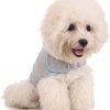Dog Anxiety Vest, Comfort Dog Anxiety Relief Coat, Breathable Dog Calming Vest for Thunderstorm, Travel, Fireworks, Vet Visits（Dog Calming Vest Light Grey Blue S）