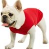 Dog Sleeveless Tank Top Cotton Shirts for Dogs Plain Sleeveless T-Shirts Soft Breathable Cool Dog Shirt pet Clothes (4X-Large, Red)