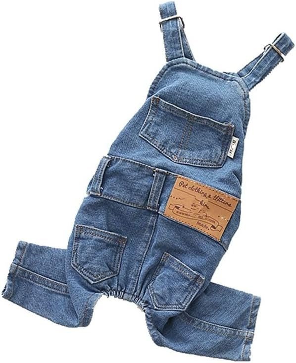Pet Dog Denim Clothes Small Dogs Cowboy Overalls Classic Puppy Vintage Clothes Cat Apparel-XL