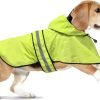 61PXarI3rdL._AC_SL1500 Waterproof Dog Raincoats - Adjustable Lightweight Pet Rain Coat Dog Slicker Poncho, Safety Dog Raincoats with Reflective Strip and Leash Hole for Small, Medium, Large Dogs (X-Large, RED)