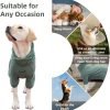 61Q3mBA5M4L._AC_SL1001 Pet Pajamas for Large Dogs,Extra Large Stretch, Suitable for Adult Dogs, Medium-Sized Dogs, Large Dogs Jumpsuit Four-Legged Dog Clothes, Surgical Recovery Dog Clothing. (Green Color, 4XL)