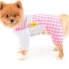 Dog Outfits for Small Dogs Boy Girls Summer Shirts with Plaid Pants Jumpsuits One Piece Apparel for Cats Puppies Chihuahua Clothes Adorable Overalls for Medium Pets 4 Legs Spring