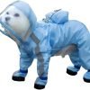 Full Coverage Small Dog Raincoat, Waterproof with Four-Leg Protection, Ideal for Teddy Bears, Includes Waterproof Mini Backpack (Yellow New, XX-Large(Recommended Weight:15-22 Pounds))