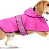 61_zzv69FsL._AC_SL1500 Waterproof Dog Raincoats - Adjustable Lightweight Pet Rain Coat Dog Slicker Poncho, Safety Dog Raincoats with Reflective Strip and Leash Hole for Small, Medium, Large Dogs (X-Large, RED)