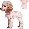 Dog Pink T-Shirts Vest for Girls,Lightweight Stretchy Dog Tee Shirt Breathable Soft Cool Vests,Clothes for Puppy Kitty Cats Small Medium Dogs（Pink,Small）