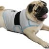 Dog Anxiety Vest, Comfort Dog Anxiety Relief Coat, Breathable Dog Calming Vest for Thunderstorm, Travel, Fireworks, Vet Visits (M,Light Grey)