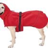 Dog Raincoat with Adjustable Belly Strap and Leash Hole - Hoodie with Reflective Strip - Waterproof Slicker Lightweight Breathable Rain Poncho Jacket for Medium Large Dogs - Easy to Wear, Yellow 5XL