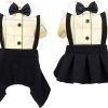 61kQt6dGAxL._AC_SL1500_be228d74-e0b6-4ea2-b887-4318cc08177d Yellow Dog Overalls Pet Couples Dress Pant Plaid Puppy T-Shirts Jumpsuit Clothes for Small Medium Dogs Cats for Party Birthday, M