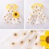 61l1a6qYXsL._AC_SL1500 Dog Dress Soft Breathable Puppy Dresses Elegant Princess Lace Floral Pet Dress with Sunflower for Small Dog