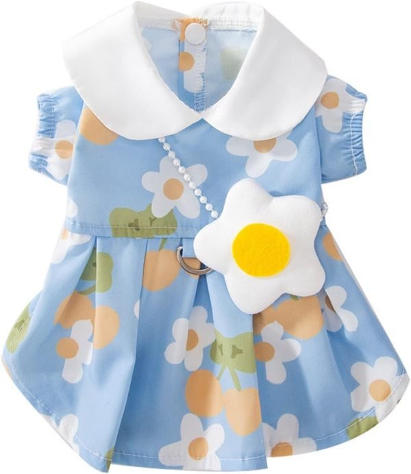 61lXdGvWiDL._AC_SL1500 Dog Dress Soft Breathable Puppy Dresses Elegant Princess Lace Floral Pet Dress with Sunflower for Small Dog