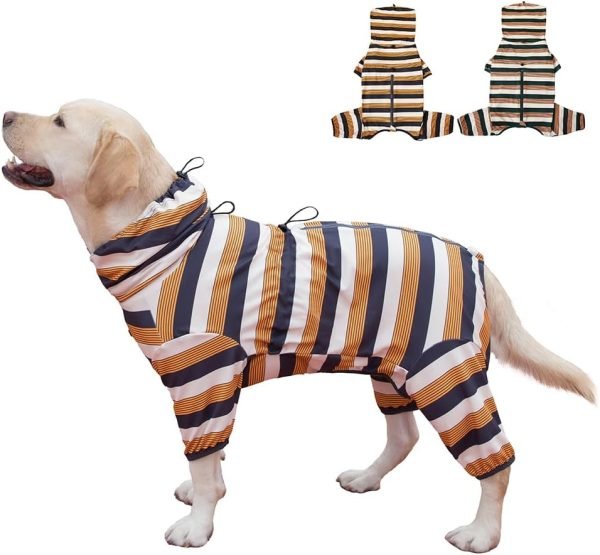 61mUHNSlyoL._AC_SL1001 Pet Pajamas for Large Dogs,Extra Large Stretch, Suitable for Adult Dogs, Medium-Sized Dogs, Large Dogs Jumpsuit Four-Legged Dog Clothes, Surgical Recovery Dog Clothing. (Green Color, 4XL)