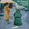 Pet Large Dog Raincoat Apparel Poncho Waterproof for Medium Large Sized for Dog Raincoat (Green, 6XL)