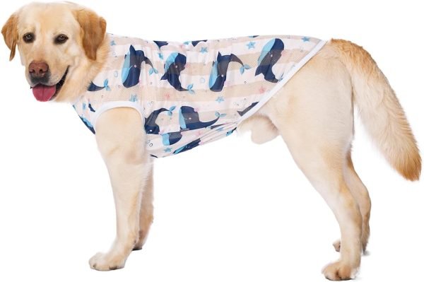 Pet Clothes,Dog Summer T-Shirt Cool Breathable Sunscreen Dog Vest Clothes Outfit Costume for Medium Large Dogs Camouflage 4XL