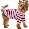 Pet Dog Striped T-Shirt Dogs Cats Cotton Vest Spring Summer Pet Apparel Tee Shirt Suitable for Small and Medium Large Pets French BullDog Bichon