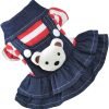 Small Dog Denim Dress: Dog Denim Jumpsuit Puppy Dresses Dog Apparel Small Dog Costume Pet Jean Skirt Dog Clothes for Small Dogs Girl，Size S