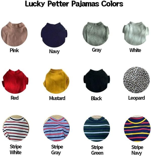 Basic Soft Dog Pajamas for Small Dog Onesie Doggie Jammies Dog Shirt Stretchable Dog Jumpsuit Bodysuit pjs (Small, Basic Mustard)