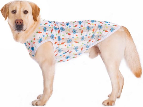 Pet Clothes,Dog Summer T-Shirt Cool Breathable Sunscreen Dog Vest Clothes Outfit Costume for Medium Large Dogs Camouflage 4XL