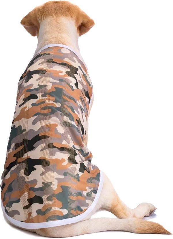 Pet Clothes,Dog Summer T-Shirt Cool Breathable Sunscreen Dog Vest Clothes Outfit Costume for Medium Large Dogs Camouflage 4XL