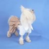 Beige Dog Overalls Couple Striped Puppy Clothes Pet Dress Pant T-Shirts Jumpsuit for Small Medium Dogs Cats, M
