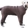 Extra Large Dog Pajamas Pjs Bodysuits Full Body Coverage Onesie Clothes Anxiety Calming Surgery Recovery Suit for Great Dane, Dark Green, 4X-Large