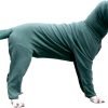 Extra Large Dog Pajamas Pjs Bodysuits Full Body Coverage Onesie Clothes Anxiety Calming Surgery Recovery Suit for Great Dane, Dark Green, 4X-Large