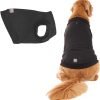 Casual Stretch Comfort Cotton Dog Sweatshirt Sweater Vest for Small Dogs, Medium Dogs, Big Dogs (3X-Large, Black)