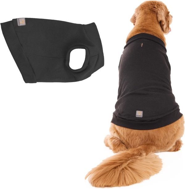 Casual Stretch Comfort Cotton Dog Sweatshirt Sweater Vest for Small Dogs, Medium Dogs, Big Dogs (3X-Large, Black)