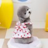 Dog Dresses for Small Dogs Girl Female Dog Clothes Cat Clothes Cat Dress Cute Cotton Extra Small Summer Clothes Bow Decor Printed Strawberry Dog Birthday Outfit Small Puppy Clothes White XL