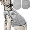 Dog Shirt,Combed Cotton T-Shirts,Soft Cool Boy Girl Tee for Small Dogs Kitty Puppy Chihuahua,Grey Striped S