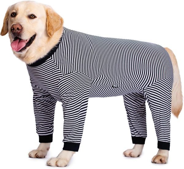 Dog Bodysuit Post Surgery Dog Onesie with Zipper Full Body Dog Pajamas Large Medium Dog Shedding Suit Surgical Suit for Dogs Female/Male Dog Surgery Suit Recovery Suit after Surgery Spay Suit