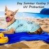 Dog Summer Cooling Shirts,Sun Protection Quick Dry Mesh Breathable Large UV Protection Tee-Shirt,Red+Blue L