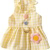 71CRjMOygoL._AC_SL1500 Dog Dress Soft Breathable Puppy Dresses Elegant Princess Lace Floral Pet Dress with Sunflower for Small Dog