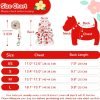 Cute Floral Dog Harness Dress and Leash Set for Small Dog Cats Girl Puppy Bowknot Princess Birthday Dress Summer Female Pet Small Dog Clothes Lace Doggie Kitten Outfits Apparel(Red,XS)
