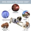 Dog Anxiety Vest, Comfort Dog Anxiety Relief Coat, Breathable Dog Calming Vest for Thunderstorm, Travel, Fireworks, Vet Visits (M,Light Grey)