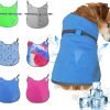 Dog Clothes Summer Cool Down, 3 Layers Special Water Cooling Materials, Reversible, Wet Reveal, Reflective Dog Cooling Vest Dog Coat, Having Dog Harness Hole for Small Medium Large Dog