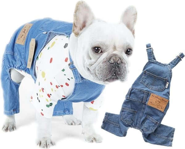 Pet Dog Denim Clothes Small Dogs Cowboy Overalls Classic Puppy Vintage Clothes Cat Apparel-XL
