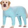 Dog Bodysuit Post Surgery Dog Onesie with Zipper Full Body Dog Pajamas Large Medium Dog Shedding Suit Surgical Suit for Dogs Female/Male Dog Surgery Suit Recovery Suit after Surgery Spay Suit