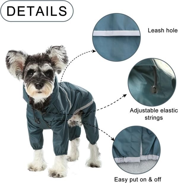 Dog Raincoat Jacket for Small Medium Large Dogs, Raincoat with Hood Poncho Waterproof Puppy Raincoat-Yellow