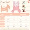 Cute Dog Clothes for Small Dogs Shirts Pajamas Pink Floral Pet Jumpsuit for Girls Boys Puppy Cat Outfits with Harness D Ring Doggy Overalls Clothing for Shih tzu Teacup Chihuahua Maltese