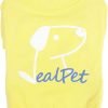 Dog T-Shirt Cotton Puppy Print Logo Soft Breathable Stretchy Simple Pet Apparel for Four Seasons Real Pastel Round Tee Shirt(Aqua, S)
