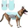 UPF 50+ Sun Protection Dog Shirt,Quick-Dry Soft Dog Clothes for Medium Dogs Boy, Breathable Lightweight Dog Tshirts with Reflective Strip Sleeveless Dog Vest Pet Apparel Cat Outfit