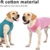 Dog Summer T-Shirts Striped Cotton Vest,Pet Breathable Soft Basic Clothes for Small Medium Larg Boy Girl Dogs,L