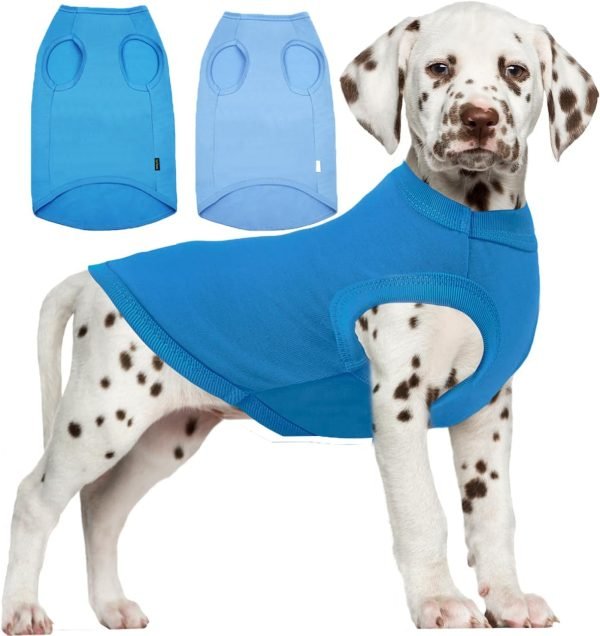 Dog Shirt,Combed Cotton T-Shirts,Soft Cool Boy Girl Tee for Extra Large Dogs Labrador,Pink Rose Striped XXXL