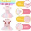 71V7oRX85CL._AC_SL1500 Small Dog Harness Dress Pink Cute Rainbow Tutu Dresses for Dogs Princess Summer Puppy Dog Dress for Small Dogs Girl Cat Dresses Clothes for Cats Only Shih Tzu Chihuahua Dog Clothes, Small